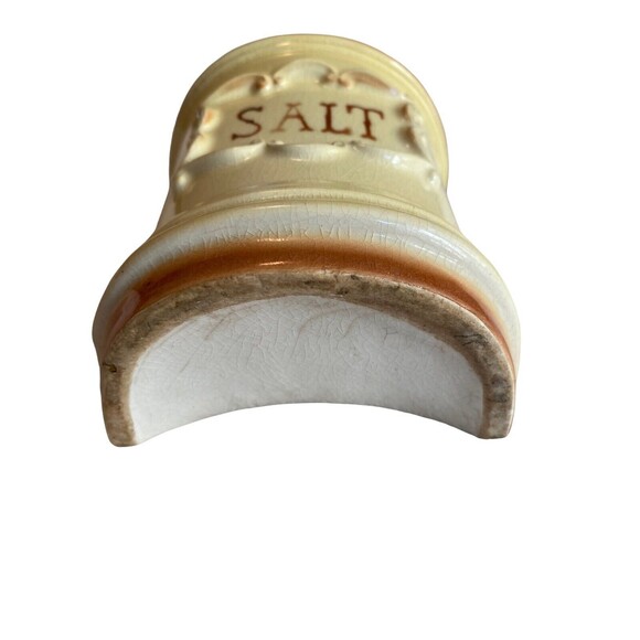 Vintage Royal Copley Ceramic Salt Box Yellow Vintage Farm House Cottage Decor - Picture 2 of 5